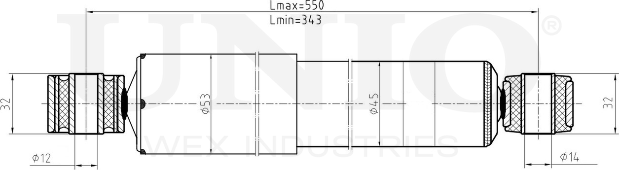 Амортизатор подвески (Unio). Артикул SAB-10506