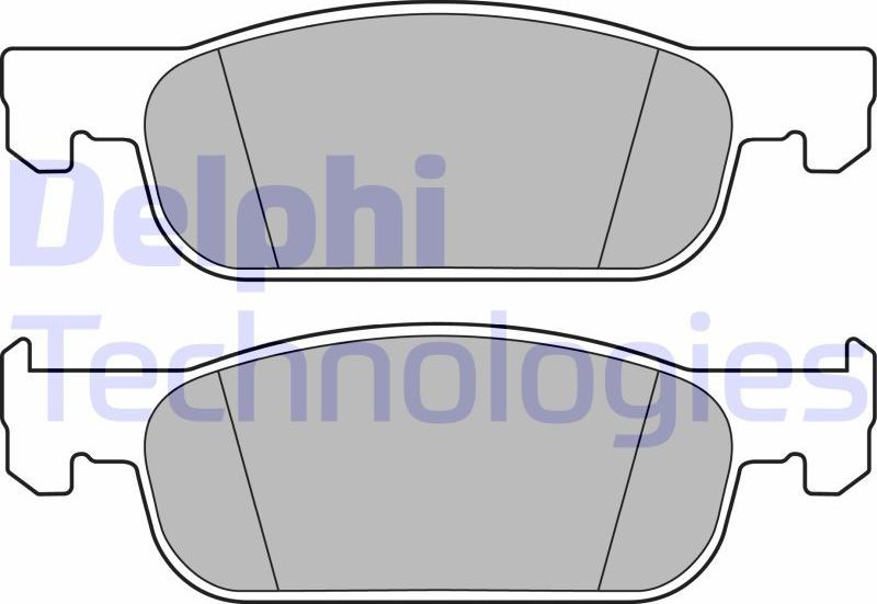 Тормозные колодки Delphi (Low-Metallic). Артикул LP3286