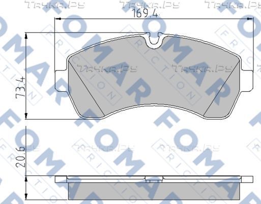 Тормозные колодки Fomar. Артикул FO 921481