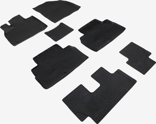 Коврики резиновые Seintex с высоким бортиком для салона Hyundai Palisade I 2018-2026. Артикул 95957