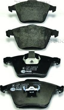 Тормозные колодки Hella передние для Volvo S40 II 2004-2012. Артикул 8DB 355 012-281