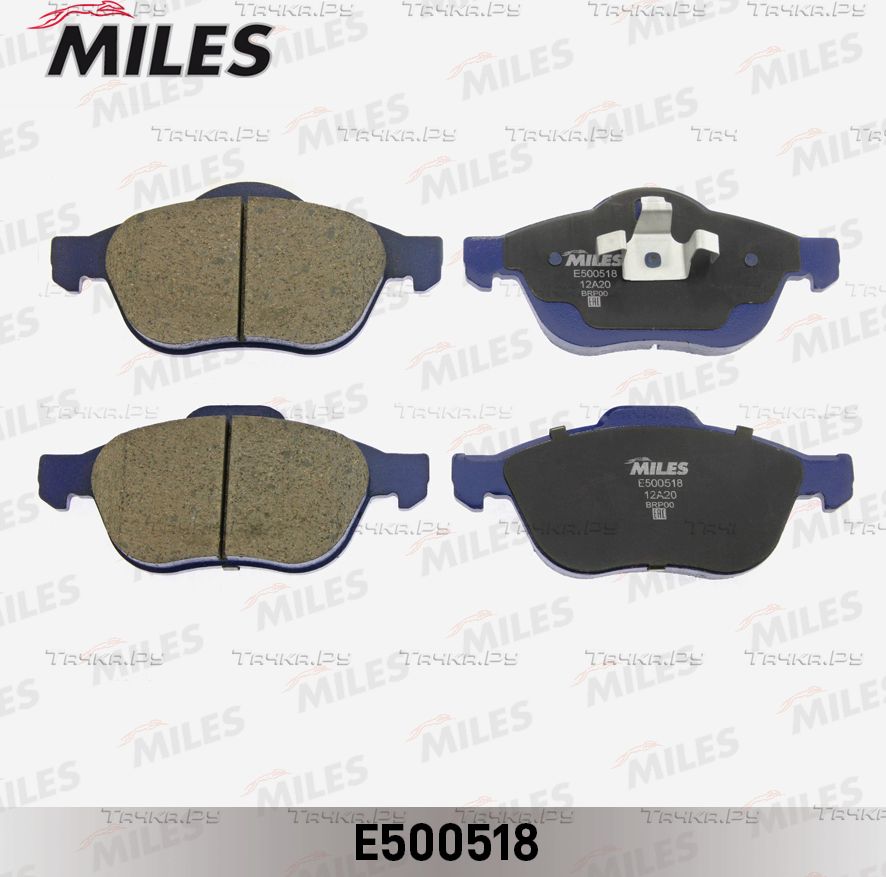 Тормозные колодки Miles (Керамика) передние для Renault Espace IV 2002-2015. Артикул E500518