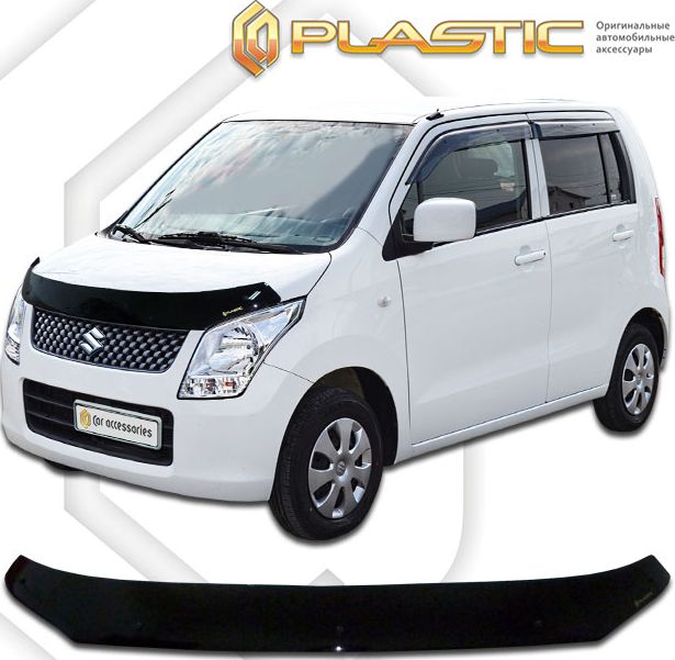 Дефлектор СА Пластик для капота (Classic черный) Suzuki Wagon R 2008-2011. Артикул 2010010111441