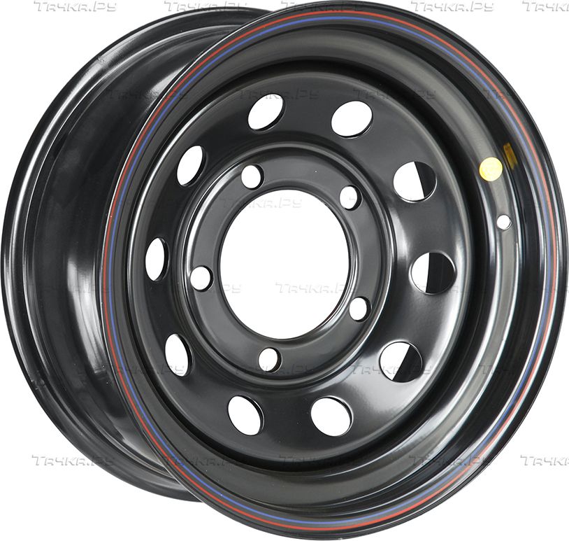 Колёсный диск OFF-ROAD Wheels усиленный стальной черный 5x165.1 7xR16 d125 ET0 для Land Rover Defender. Артикул 1670-56525BL-0