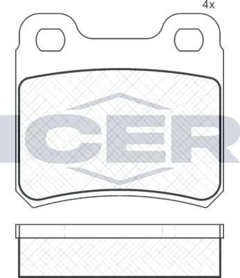 Тормозные колодки Icer для Saab 900 II 1993-1998. Артикул 181023