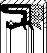 Сальник Corteco (FPM (Fluor-Kautschuk)). Артикул 01026188B