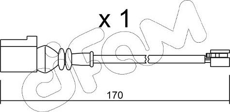 Датчик износа тормозных колодок  Metelli. Артикул SU.289