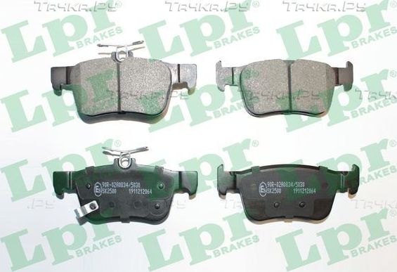 Тормозные колодки LPR задние для Honda Civic X 2016-2026. Артикул 05P2064