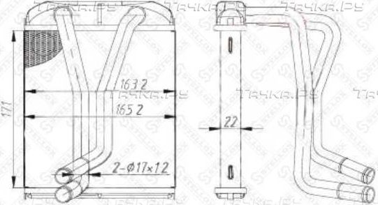 Радиатор отопителя (печки) Stellox. Артикул 10-35226-SX