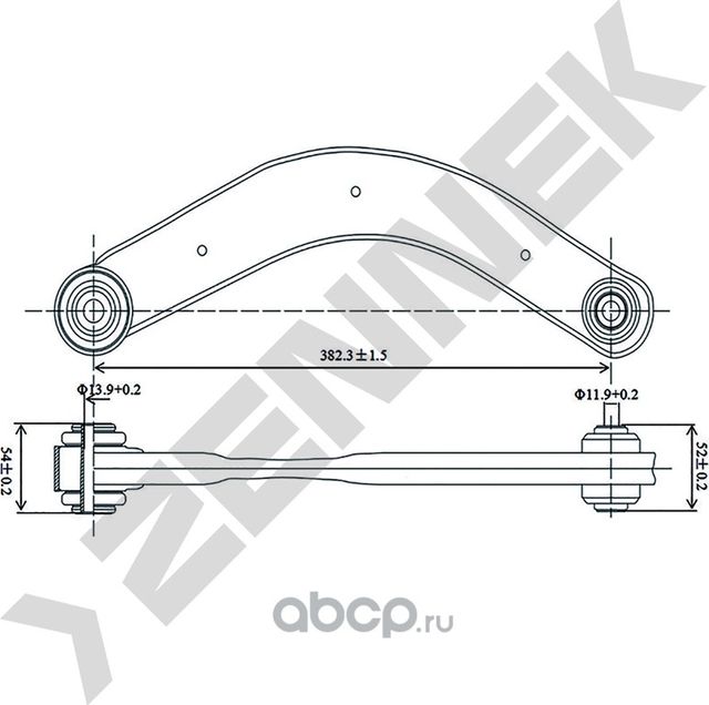 РЫЧАГ ЗАДНИЙ ВЕРХНИЙ ЛЕВЫЙ/ПРАВЫЙ OPEL VECTRA 04 (Zennek). Артикул DCA0079