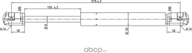 Амортизатор капота MURANO Z51 (Tork). Артикул TRK4639