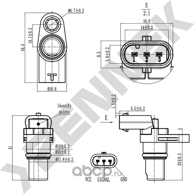 Датчик положенияраспредвала AUDI A3-A8, VW (Zennek). Артикул DCS0212