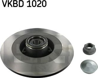 Тормозной диск SKF. Артикул VKBD 1020