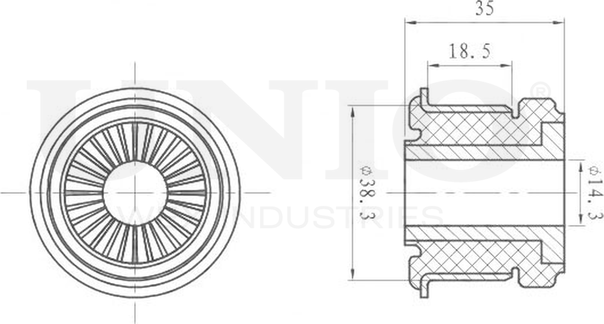 Сайлентблок подрамника (Unio). Артикул RMP-20169