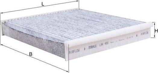 Салонный фильтр Mahle. Артикул LAK 490