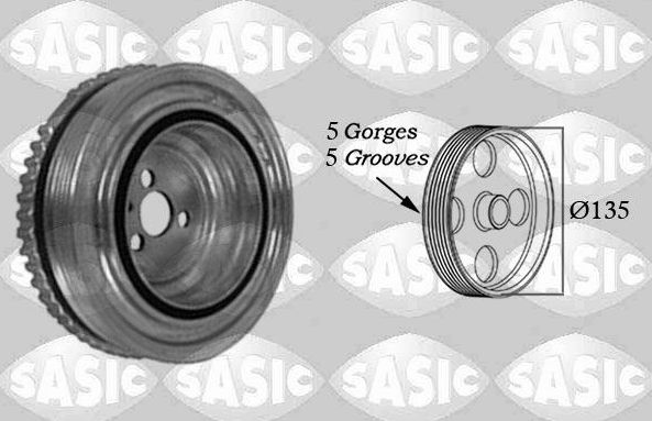 Шкив коленвала Sasic для Fiat Tipo 356 2015-2026. Артикул 2156052