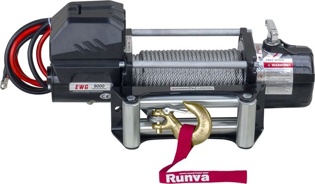 Лебёдка электрическая 12V Magnum 9000 lbs 4200 кг (стальной трос). Артикул EWG9000U