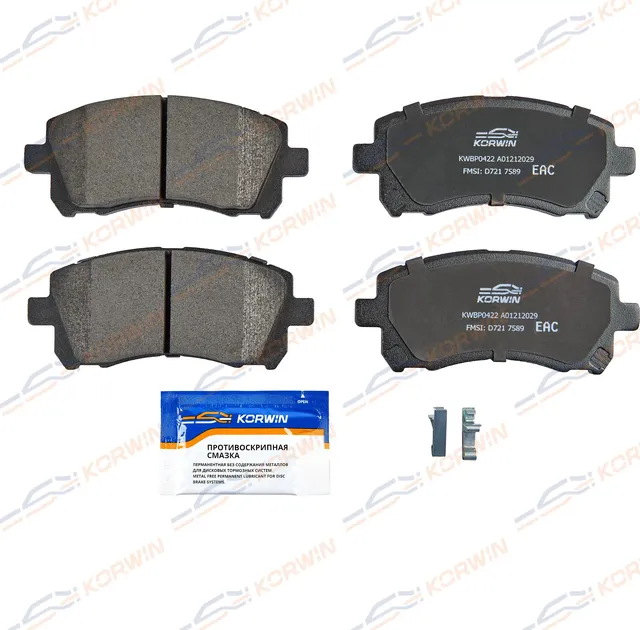Колодки тормозные перед. Subaru Forester (SF) -02/Impreza -09/Legacy II-IV 94 (Korwin). Артикул KWBP0422