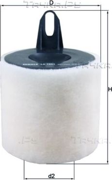 Воздушный фильтр Mahle для BMW Z4 I (E85/E86) 2005-2009. Артикул LX 1651