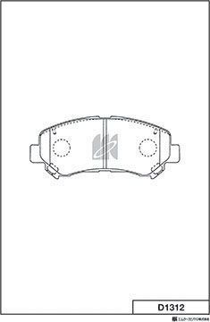Тормозные колодки MK Kashiyama передние для Suzuki Kizashi 2010-2014. Артикул D1312