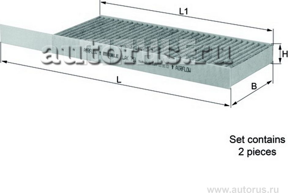 Салонный фильтр Mahle. Артикул LAK 751/S