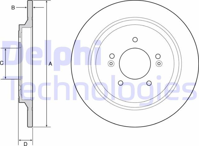 Тормозной диск Delphi. Артикул BG4932C
