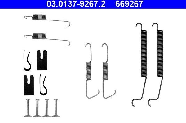 Ремкомплект колодок ATE. Артикул 03.0137-9267.2