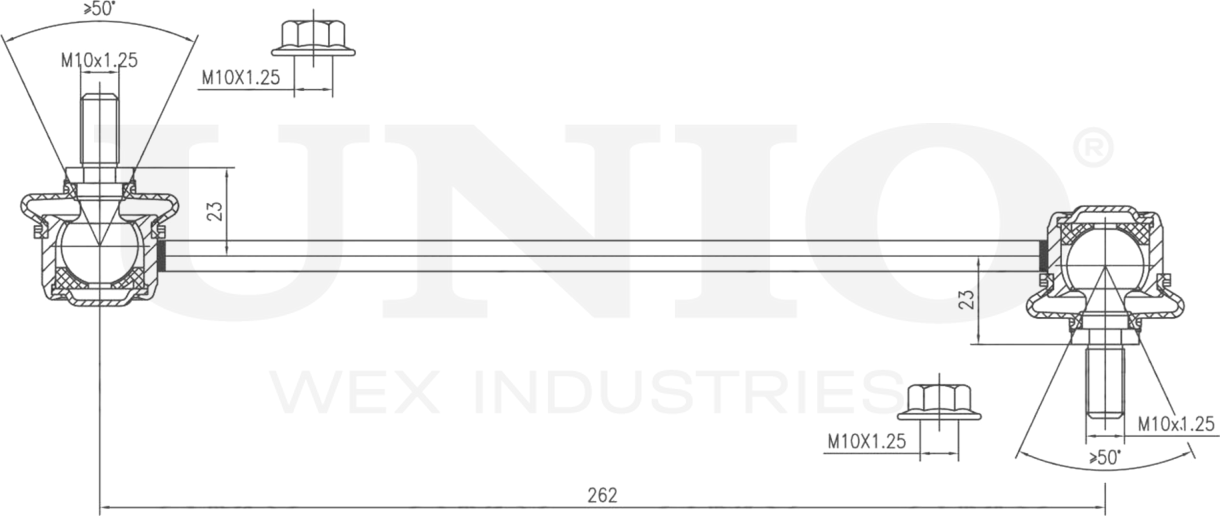 Тяга/стойка стабилизатора (Unio). Артикул SSP-50128