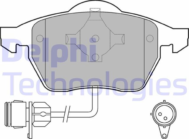 Тормозные колодки Delphi (Low-Metallic). Артикул LP784