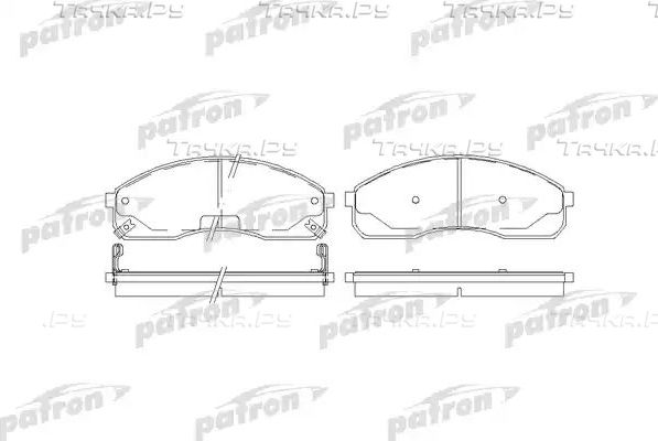 Тормозные колодки Patron передние для Kia Carnival I 1999-2003. Артикул PBP1595