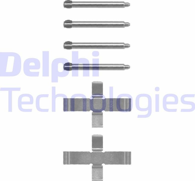 Комплект монтажный тормозных колодок Delphi. Артикул LX0070