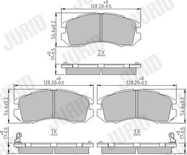 Тормозные колодки Jurid. Артикул 572275J