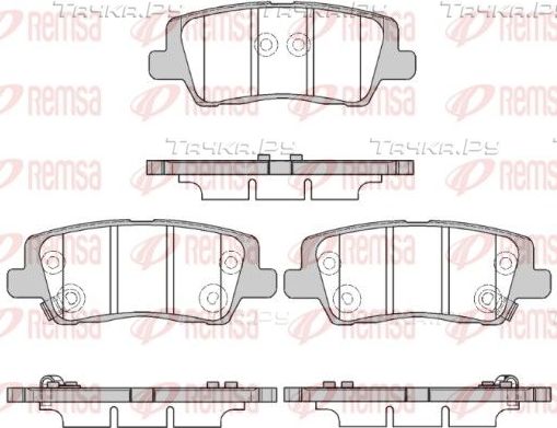 Тормозные колодки Remsa задние для Cadillac ATS I 2013-2019. Артикул 1564.05