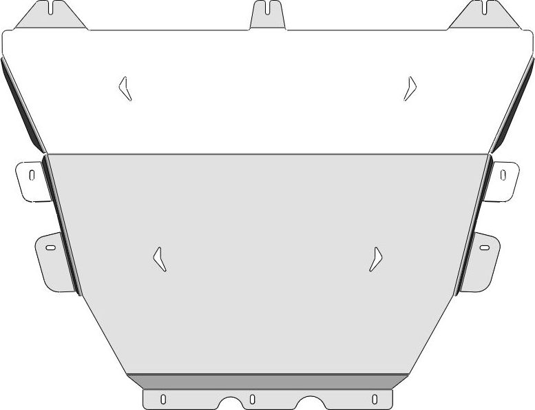 Защита алюминиевая АВС-Дизайн для картера двс и КПП Exeed RX 2022-2026. Артикул 46.03ABC