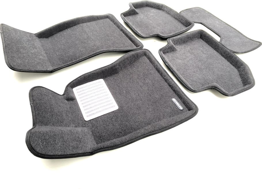 Коврики текстильные Euromat 3D Lux для салона BMW 5 F10, F11 рестайлинг 2013-2016 Темно-серые. Артикул EM3D-001218G
