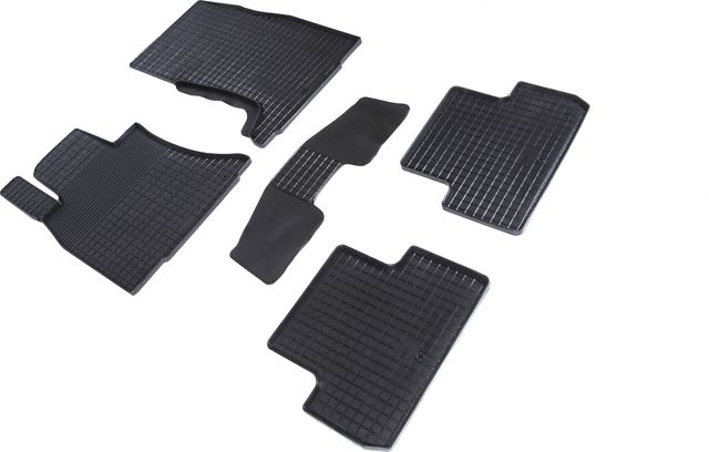 Коврики резиновые Seintex с узором сетка для салона Hyundai Genesis II G70 2014-2017. Артикул 89411