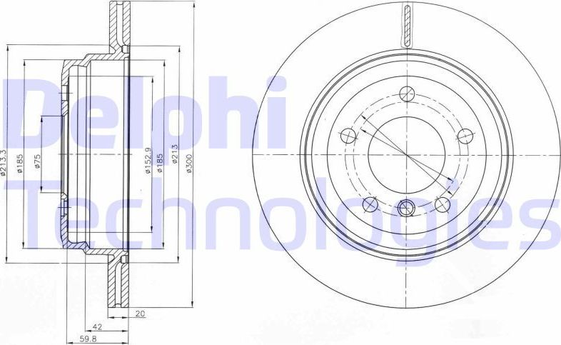 Тормозной диск Delphi. Артикул BG4243C