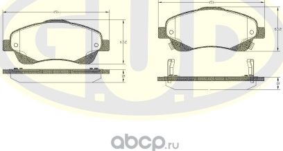 Тормозные колодки G.U.D.. Артикул GBP104602