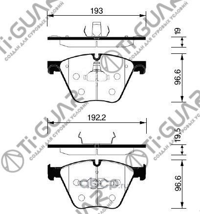 Тормозные колодки (TI-Guar). Артикул TG1432