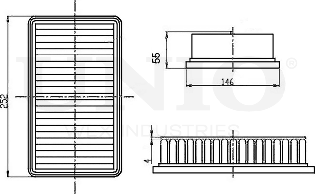 Фильтр воздушный (Unio). Артикул FLT-10047