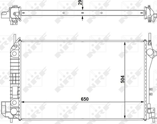 Радиатор охлаждения двигателя NRF EASY FIT для Saab 9-3 II 2002-2015. Артикул 58294