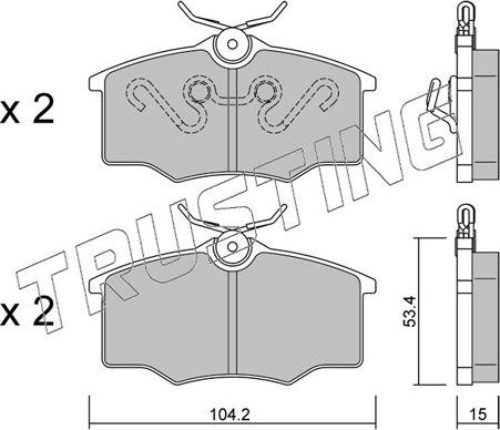 Тормозные колодки Trusting. Артикул 553.0