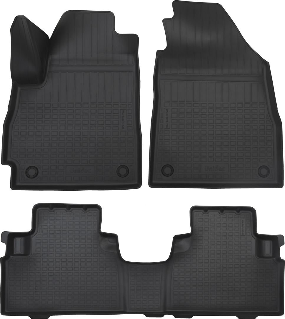 Коврики 3D Норпласт для салона Jetour X70 (1 и 2 ряд) 2020-2026. Артикул NPA11-C375-700-1