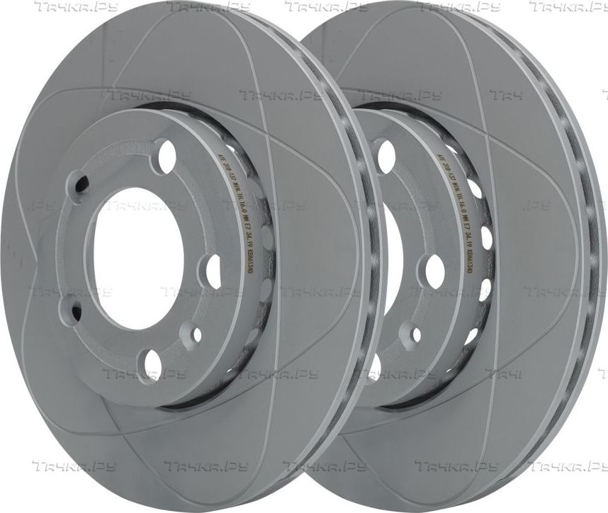 Тормозной диск ATE PowerDisc передний для Volkswagen Polo IV 2001-2009. Артикул 24.0318-0137.1