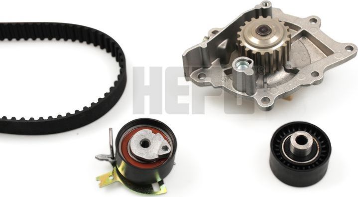 Помпа (водяной насос) с комплектом ремня ГРМ Hepu. Артикул PK08071