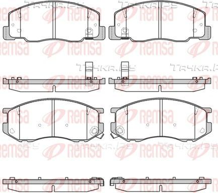 Тормозные колодки Remsa передние для Toyota Lite Ace IV 1992-1995. Артикул 0636.04