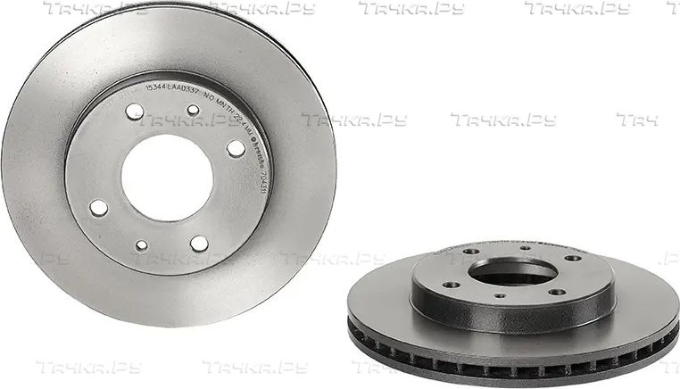 Тормозной диск Brembo PRIME LINE - UV Coated передний для Mitsubishi Space Wagon II 1991-1998. Артикул 09.7043.11