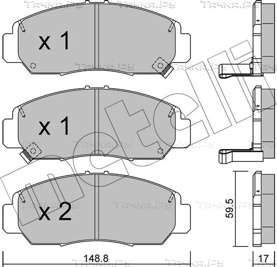 Тормозные колодки Metelli. Артикул 22-0462-0