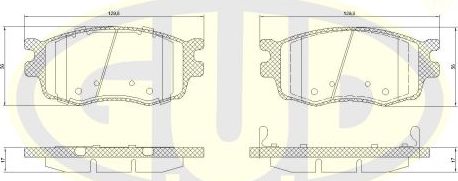 Тормозные колодки G.U.D.. Артикул GBP120802