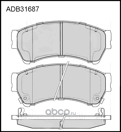 Колодки тормозные дисковые передние Allied Nippon HD ADB31687HD Япония 1/10 комп Allied Nippon. Артикул ADB31687HD